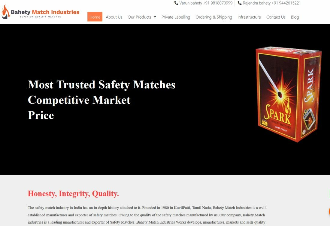 Bahety safety match industry